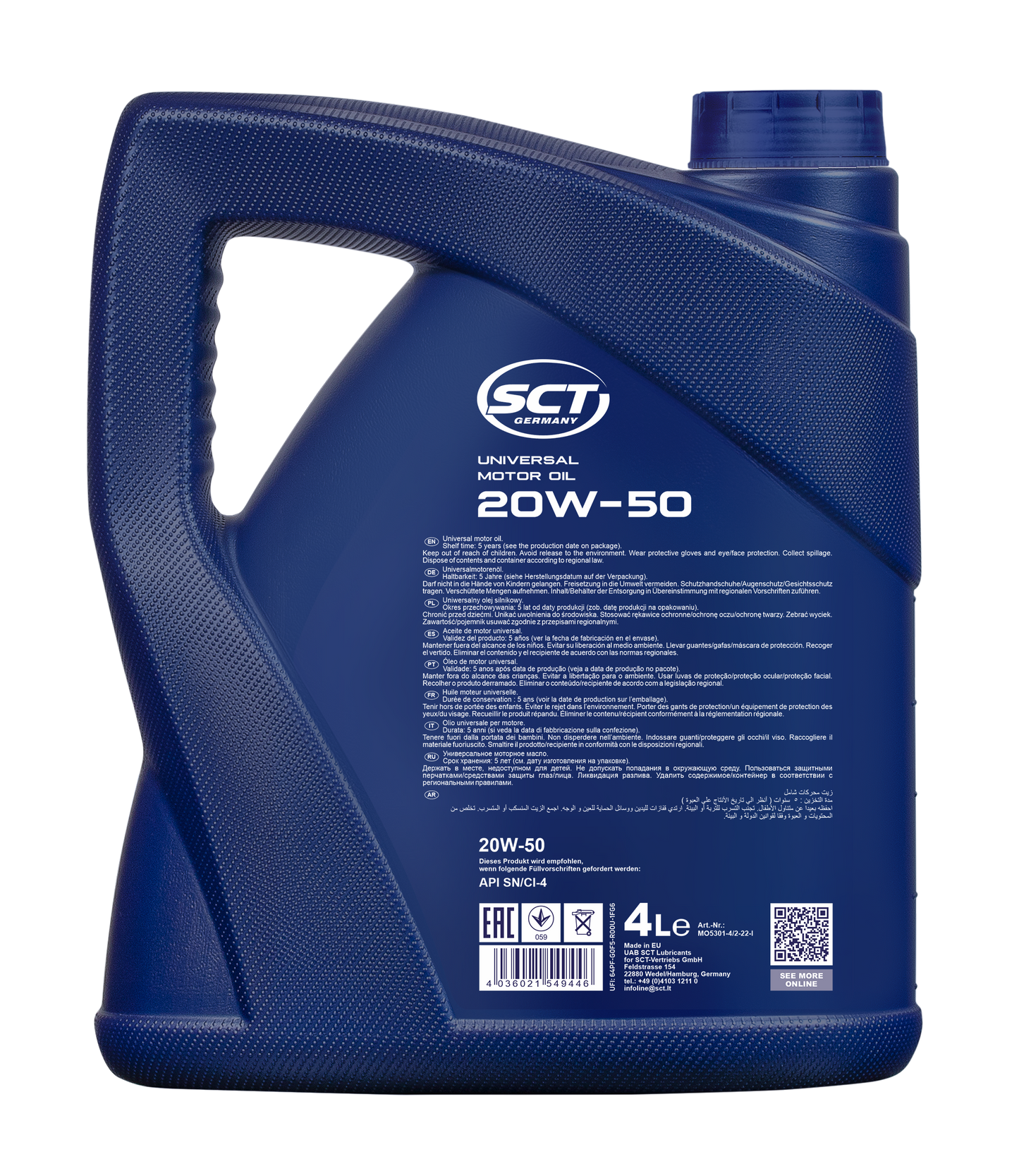 SCT Germany 20w-50 SN/CI-4 4L