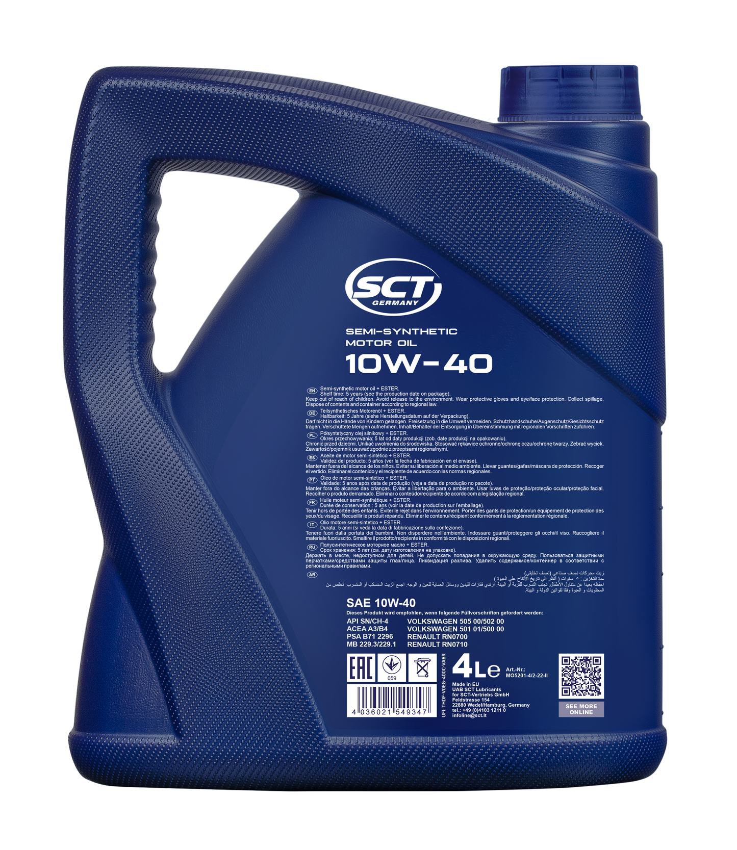 SCT Germany 10w-40 SN/CH-4 4L