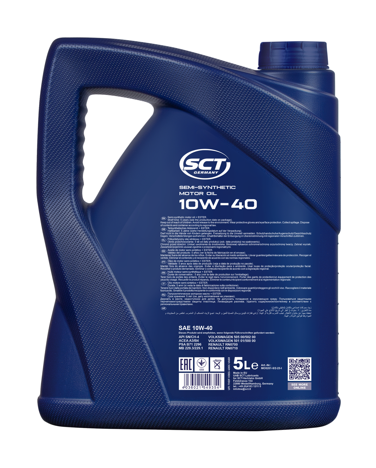SCT Germany 10w-40 SN/CH-4 5لتر